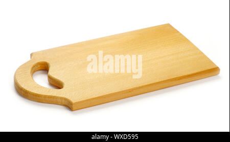 Wooden chopping board isolated on white background Stock Photo