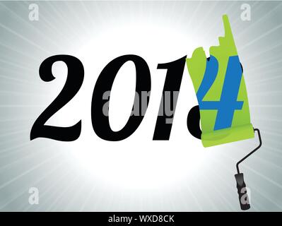 2013 background repainted for 2014 Stock Vector