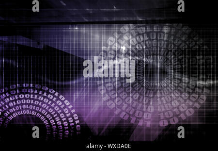 Data Network with Fast Moving Data Packets Stock Photo