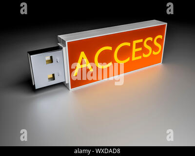 An image of the nice usb drive with the word access Stock Photo