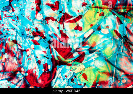 Abstract colored texture. Colorful decorative background. Bright watercolor on crumpled paper. Stock Photo