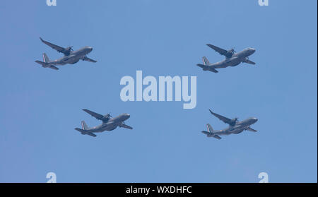 Mexican Air Force flypast on Independence Day Stock Photo