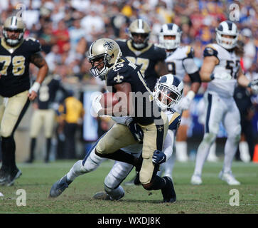 Cincinnati, OH, USA. 11th Nov, 2018. New Orleans Saints wide receiver  Michael Thomas (13) fights to break a tackle from Cincinnati Bengals safety  Clayton Fejedelem (42) in a game between the New