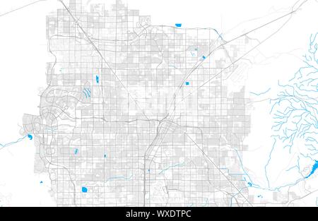 Rich detailed vector area map of North Las Vegas, Nevada, U.S.A.. Map template for home decor. Stock Vector