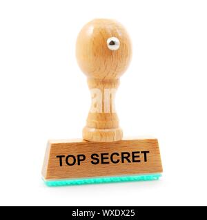 top secret stamp in intelligence office showing anti spy concept Stock Photo