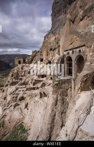 ancient georgian settlement cave town vardsia Stock Photo