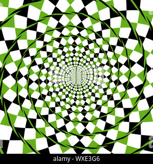 optical illusion spiral background Stock Photo