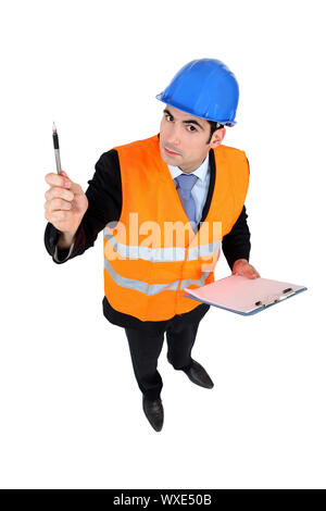 An inquisitive civil engineer Stock Photo
