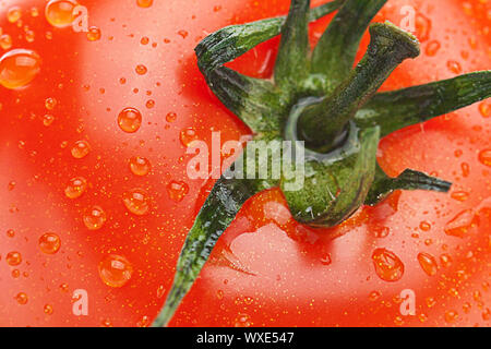 background of the tomato with water drops Stock Photo