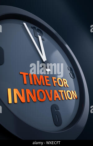 clock with text time for innovation Stock Photo