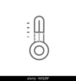 Fridge thermometer line icon. Isolated on white background Stock Vector