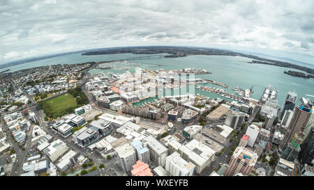 view to the Auckland harbour New Zealand Stock Photo