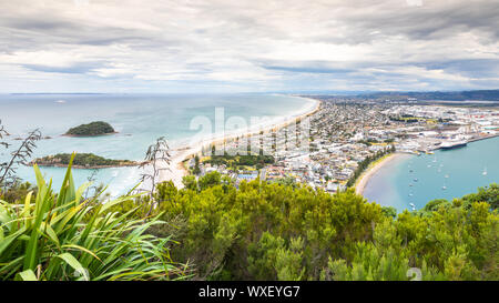 Bay Of Plenty view from Mount Maunganui Stock Photo