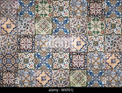 Background of vintage ceramic tiles Stock Photo