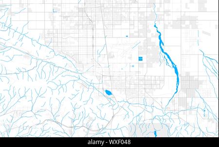 Rich detailed vector area map of Palmdale, California, USA. Map template for home decor. Stock Vector