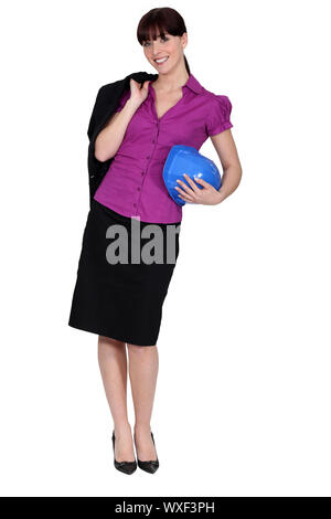 cute female archtect Stock Photo
