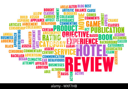 Hotel Review Word Cloud as a Concept Stock Photo