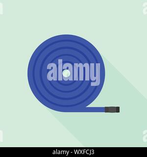 Garden hose icon. Flat illustration of garden hose vector icon for web design Stock Vector