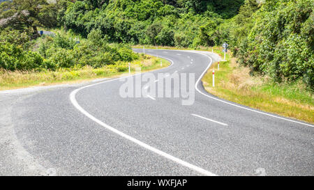 road scenery in south New Zealand Stock Photo