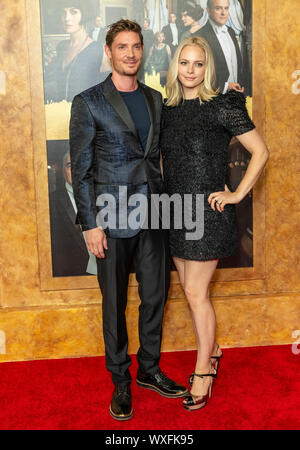 New York, NY - September 16, 2019: Max Brown and Annabelle Horsey attend the 'Downton Abbey' New York premiere at Alice Tully Hall Lincoln Center Stock Photo