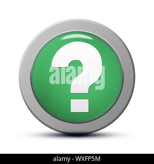 green round Icon series : Question mark button Stock Photo