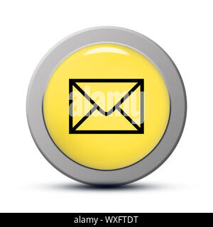 yellow round Icon series : Email button Stock Photo - Alamy