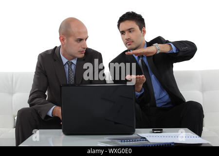 Business professionals discussing their project Stock Photo