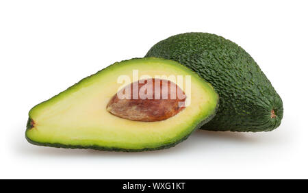 Avocado isolated on white background with clipping path Stock Photo