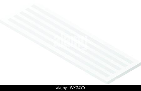 Computer keyboard icon. Isometric of computer keyboard vector icon for web design isolated on white background Stock Vector