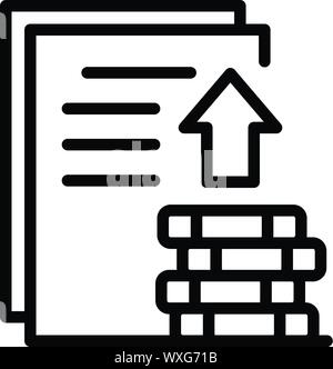 Money investor papers icon. Outline money investor papers vector icon for web design isolated on white background Stock Vector