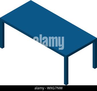 Blue table icon. Isometric of blue table vector icon for web design isolated on white background Stock Vector