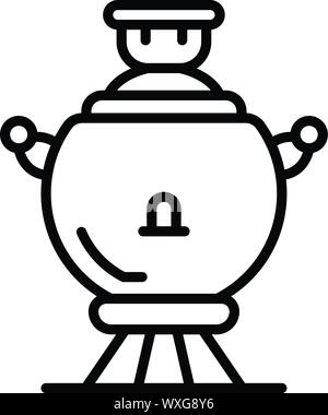 Ancient samovar icon. Outline ancient samovar vector icon for web design isolated on white background Stock Vector