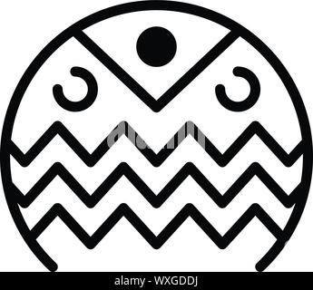 Ethnic alchemy icon. Outline ethnic alchemy vector icon for web design isolated on white background Stock Vector
