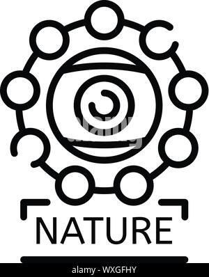 Alchemy nature icon. Outline alchemy nature vector icon for web design isolated on white background Stock Vector