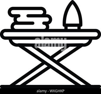 Ironing board icon. Outline ironing board vector icon for web design isolated on white background Stock Vector