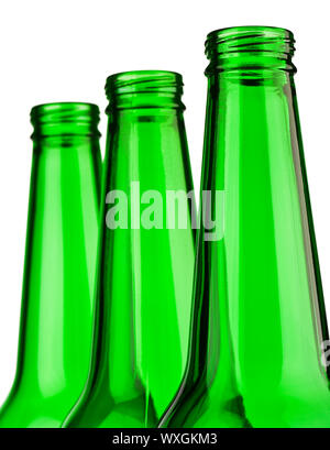 Three empty unlabeled bottles isolated on white background Stock Photo ...