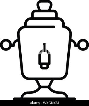 Copper samovar icon. Outline copper samovar vector icon for web design isolated on white background Stock Vector