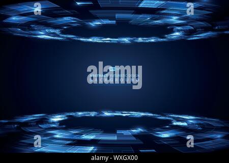 Abstract blue technology of futuristic designed background. Use for poster, artwork, template, annual report. illustration vector eps10 Stock Vector