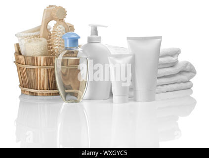 group of objects for bathing Stock Photo
