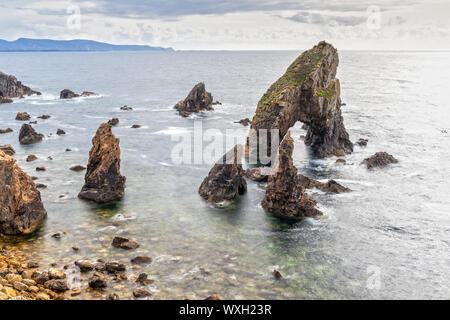 Crohy Head Sea Arch and Sea Stacks in County Donegal, Ireland Stock Photo