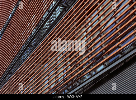 Modern architectural details. The facade of a modern, abstract building Stock Photo