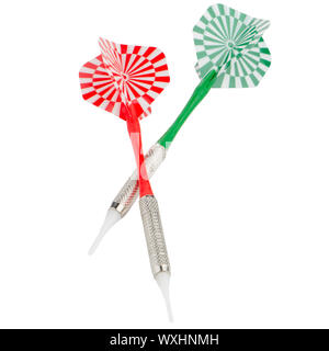 two darts isolated on white background. Stock Photo