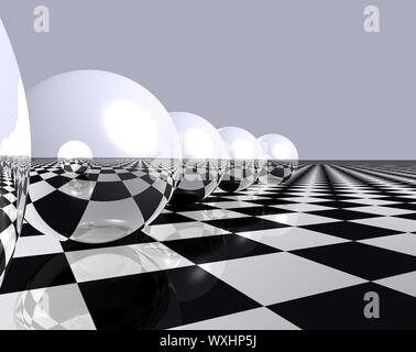 reflective spheres Stock Photo