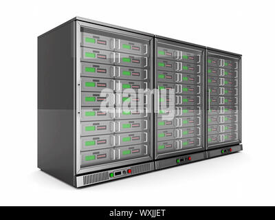 network servers isolated on a white background Stock Photo