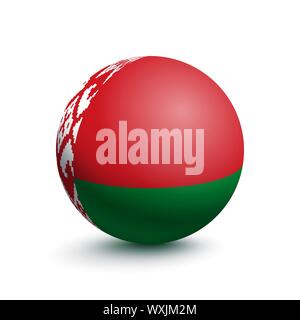 Flag of Belarus in the form of a ball Stock Vector