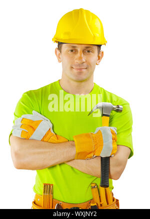 Claw hammer building helmet blue rolled blueprints construction level ...