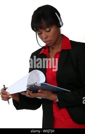 Call-center supervisor Stock Photo