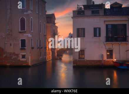 Venetian paths 172 (Rio di Santa Caterina), Venice, Veneto, Italy Stock Photo