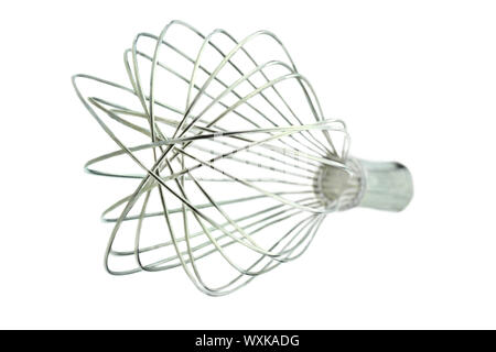 A heavy duty kitchen whisk isolated on a white background. Stock Photo