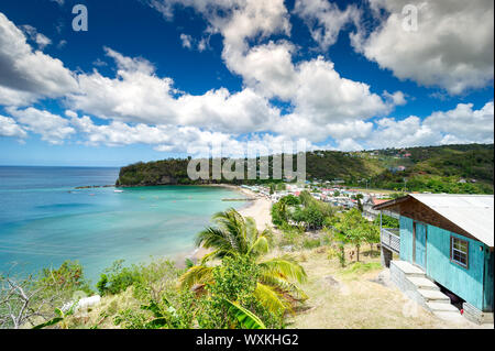 Anse La Raye , Saint Lucia / 04.07.2014. is a town in Saint Lucia, head of the homonymous district. The place name comes from the abundance of rays in Stock Photo